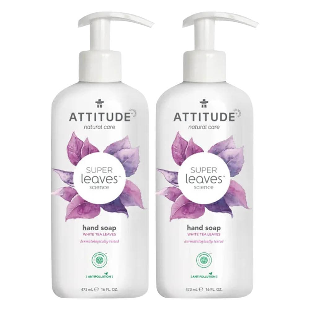 2x Attitude Super Leaves Handzeep White Tea Leaves 473 ml
