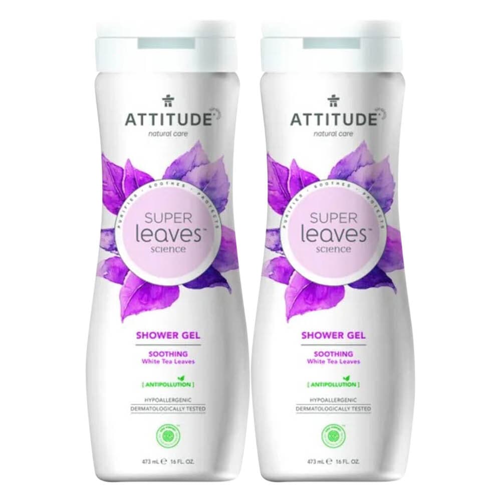 2x Attitude Douchegel Soothing White Tea Leaves 473 ml
