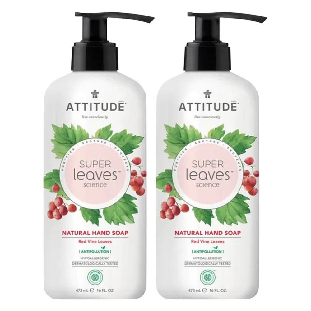 2x Attitude Super Leaves Handzeep Red Vine Leaves 473 ml