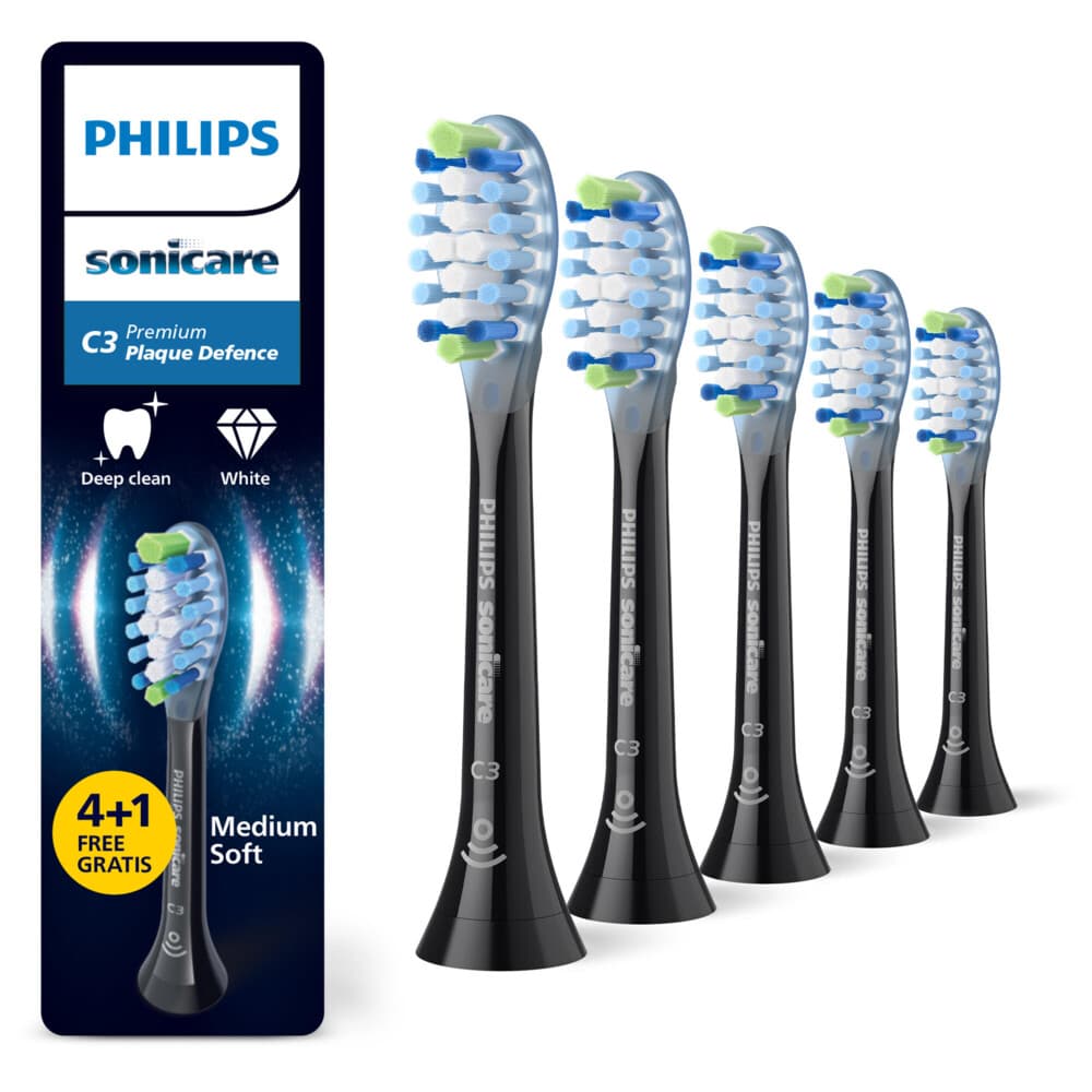 Philips Sonicare Opzetborstels Premium Plaque Defence Zwart 5 stuks