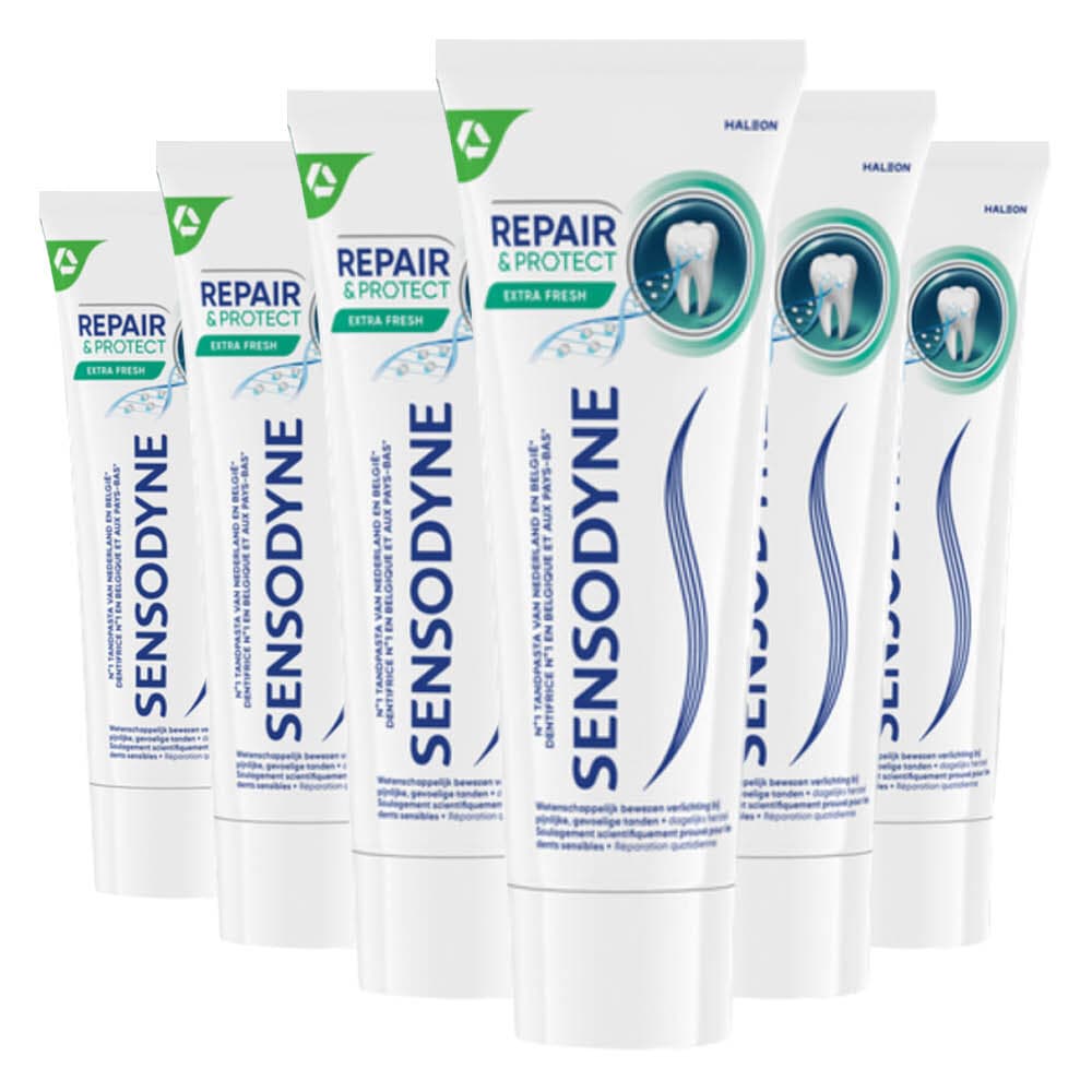6x Sensodyne Tandpasta Repair&Protect Extra Fresh 75 ml