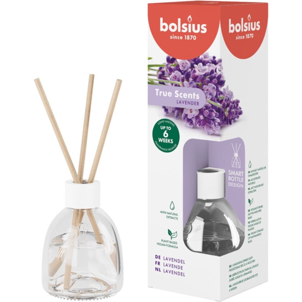 3+1 gratis: Bolsius Geurstokjes True Joy Lavendel 60 ml