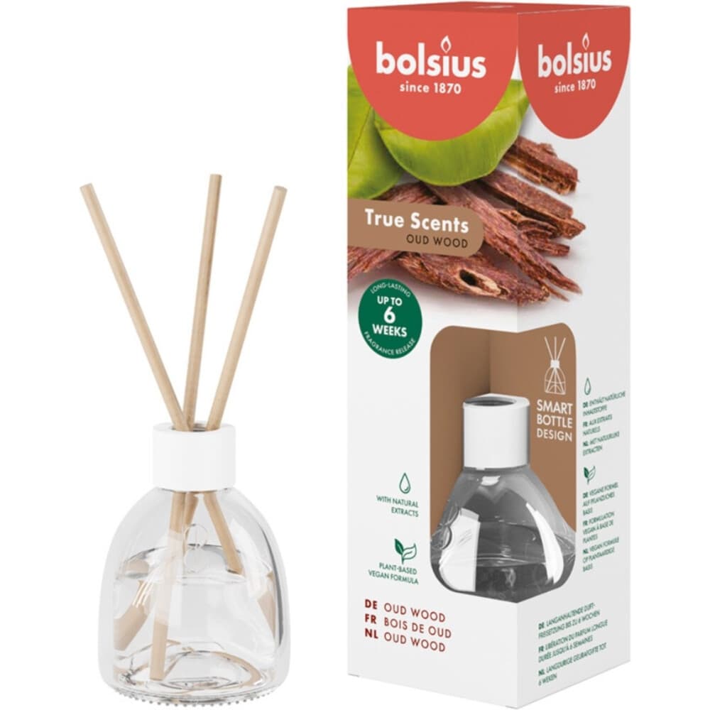3+1 gratis: Bolsius Geurstokjes True Joy Old Wood 60 ml
