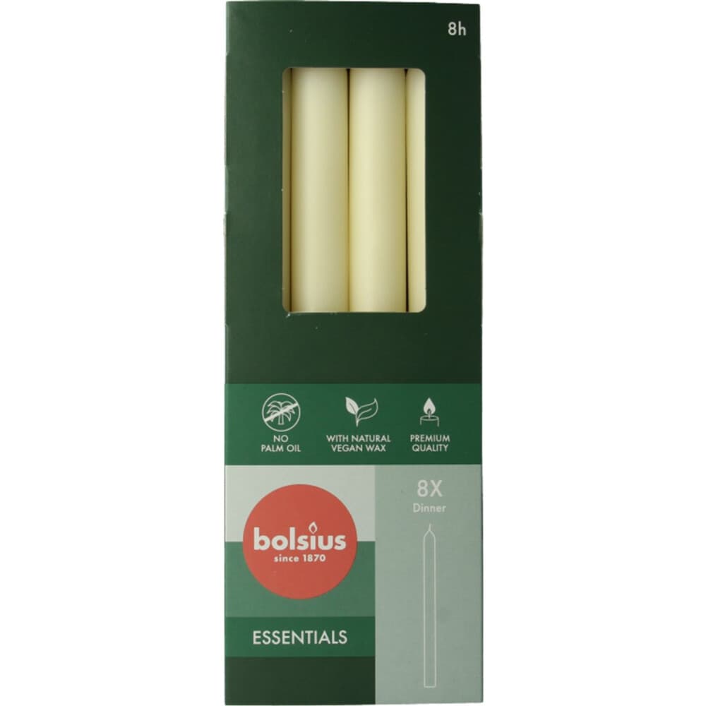 3+1 gratis: Bolsius Tafelkaarsen Soft Pearl 8 Stuks