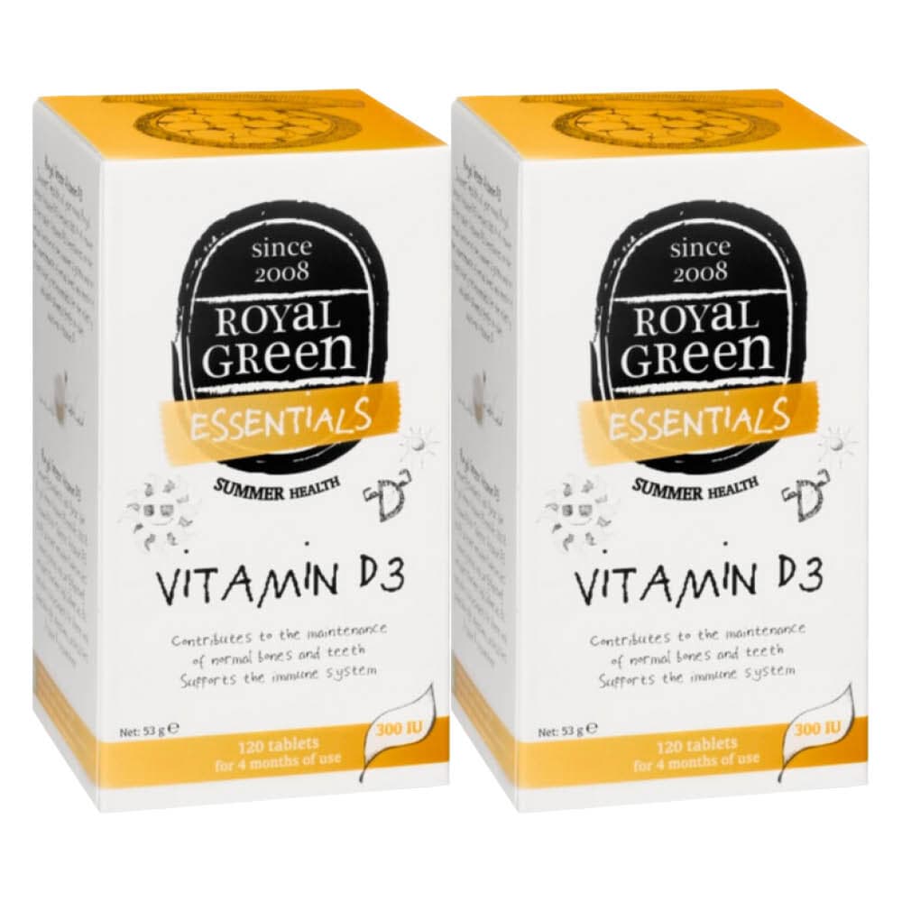 2x Royal Green Vitamine D3 120 tabletten