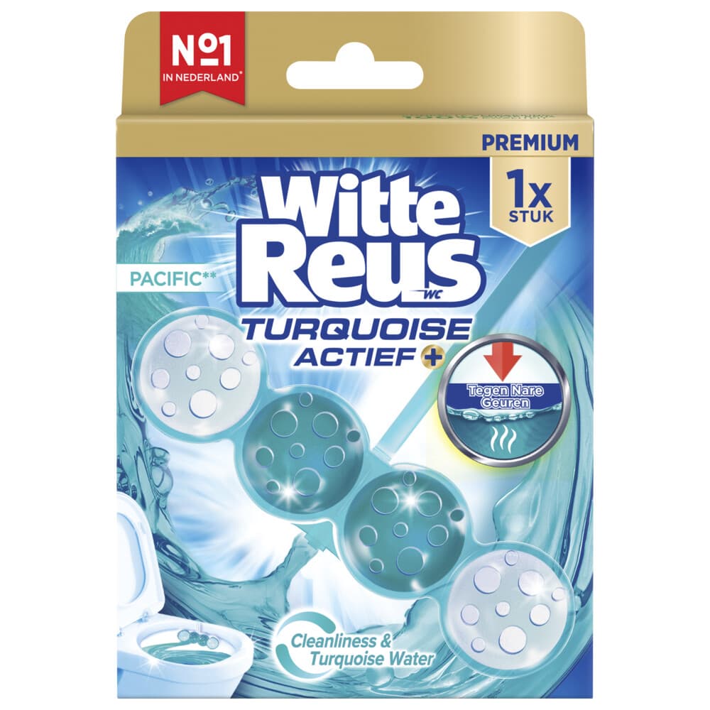 Witte Reus Toiletblok Turquoise Actief