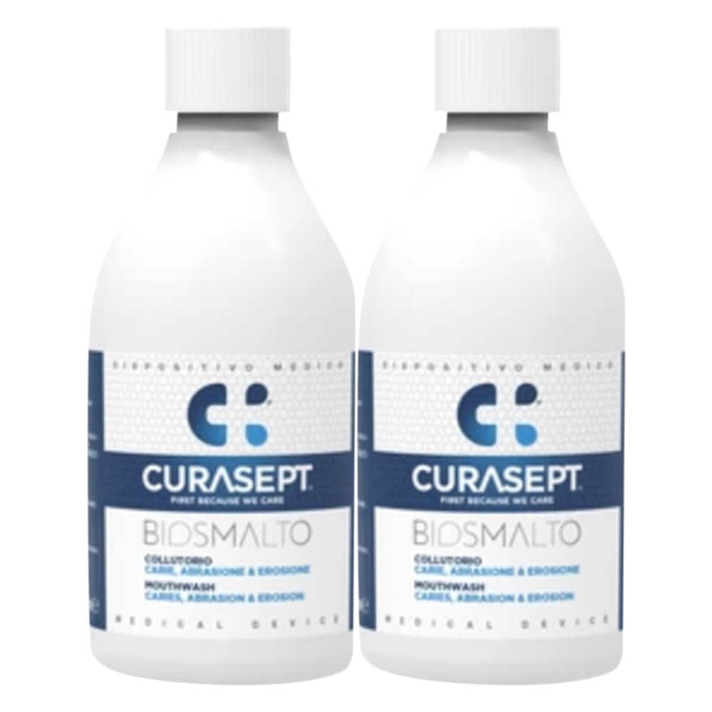 2x Curasept Mondpsoelmiddel Biosmalto Cariës Erosie&Slijtage 300 ml