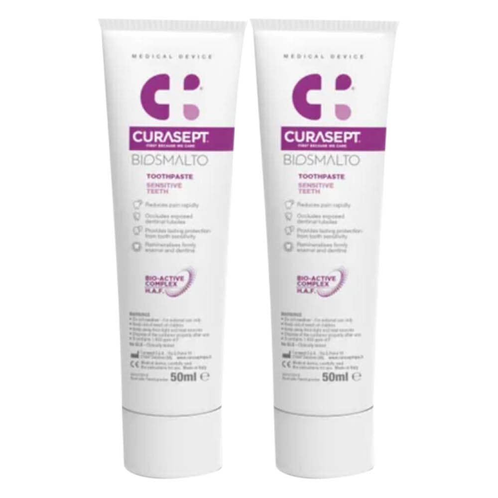 2x Curasept Tandpasta Biosmalto Gevoelige Tanden 75 ml