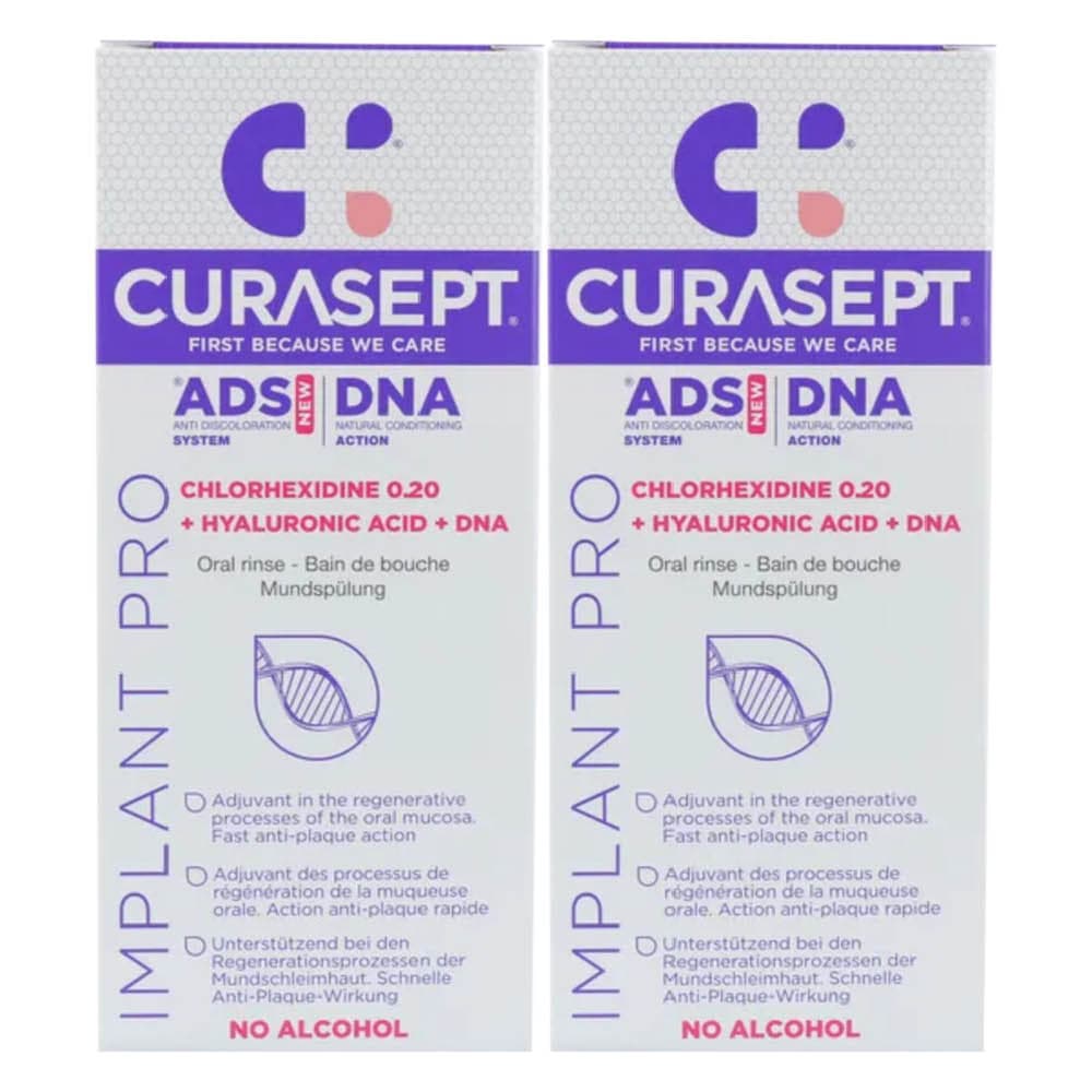 2x Curasept Mondspoelmiddel ADS DNA Implant Pro 200 ml