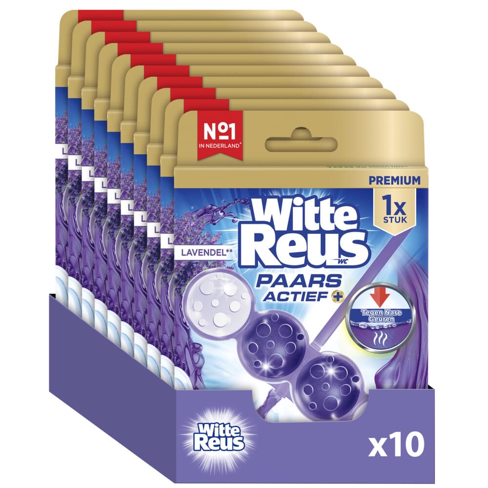 10x Witte Reus Toiletblok Paars Actief