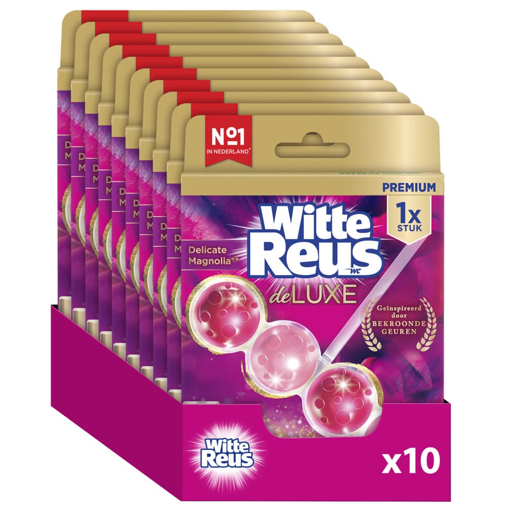 10x Witte Reus Toiletblok De Luxe Delicate Magnolia