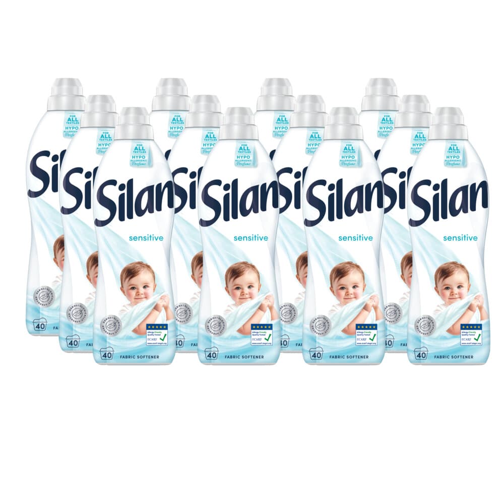 12x Silan Wasverzachter Sensitive 40 Wasbeurten 880 ml