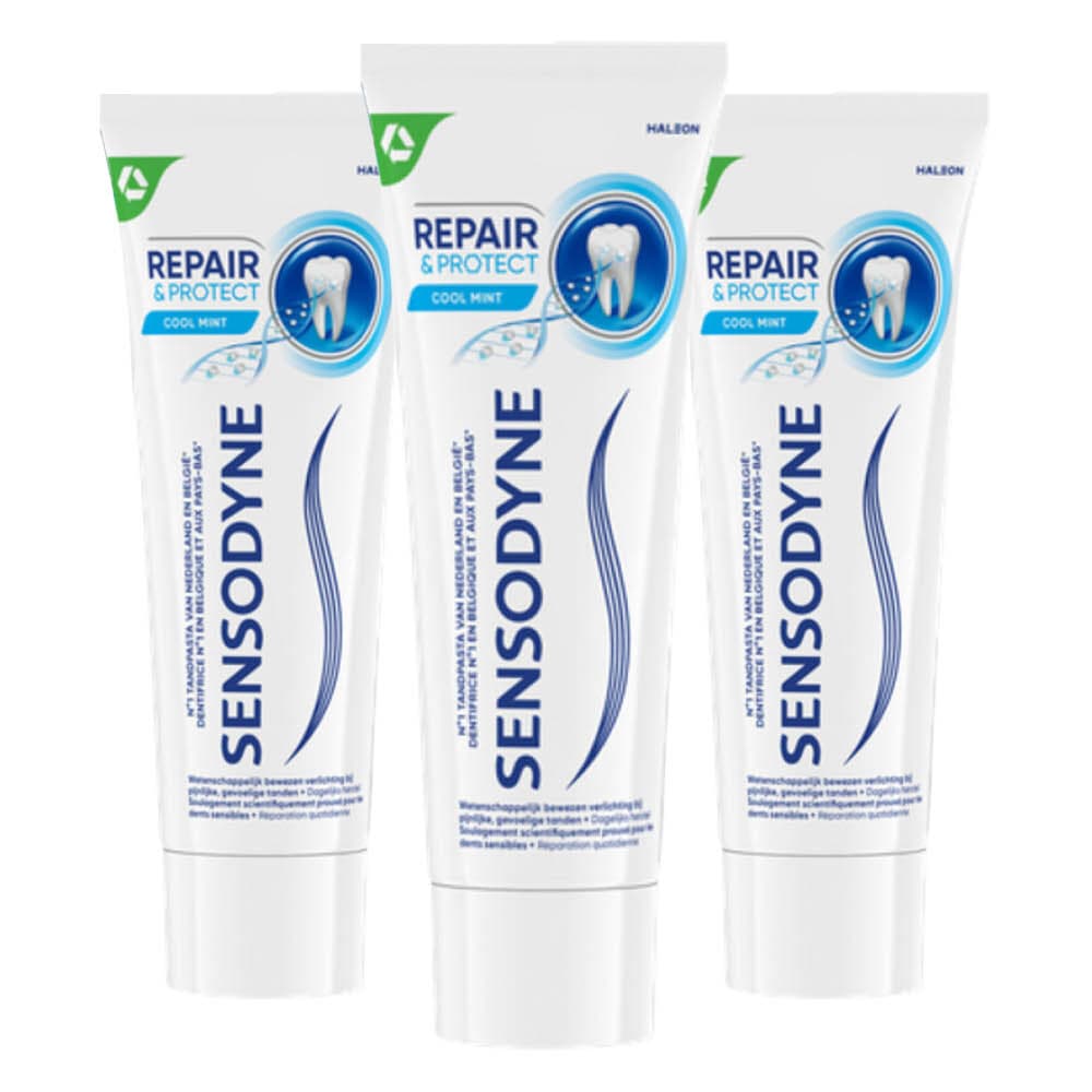 3x Sensodyne Tandpasta Repair&Protect Cool Mint 75 ml