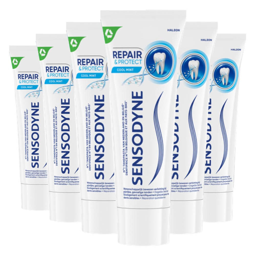 6x Sensodyne Tandpasta Repair&Protect Cool Mint 75 ml