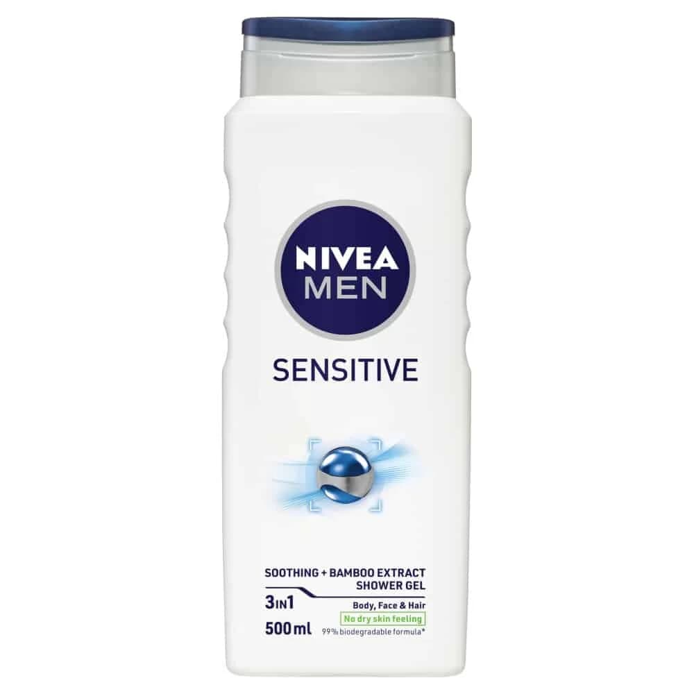 2+4 gratis: NIVEA Men Douchegel Sensitive 500 ml