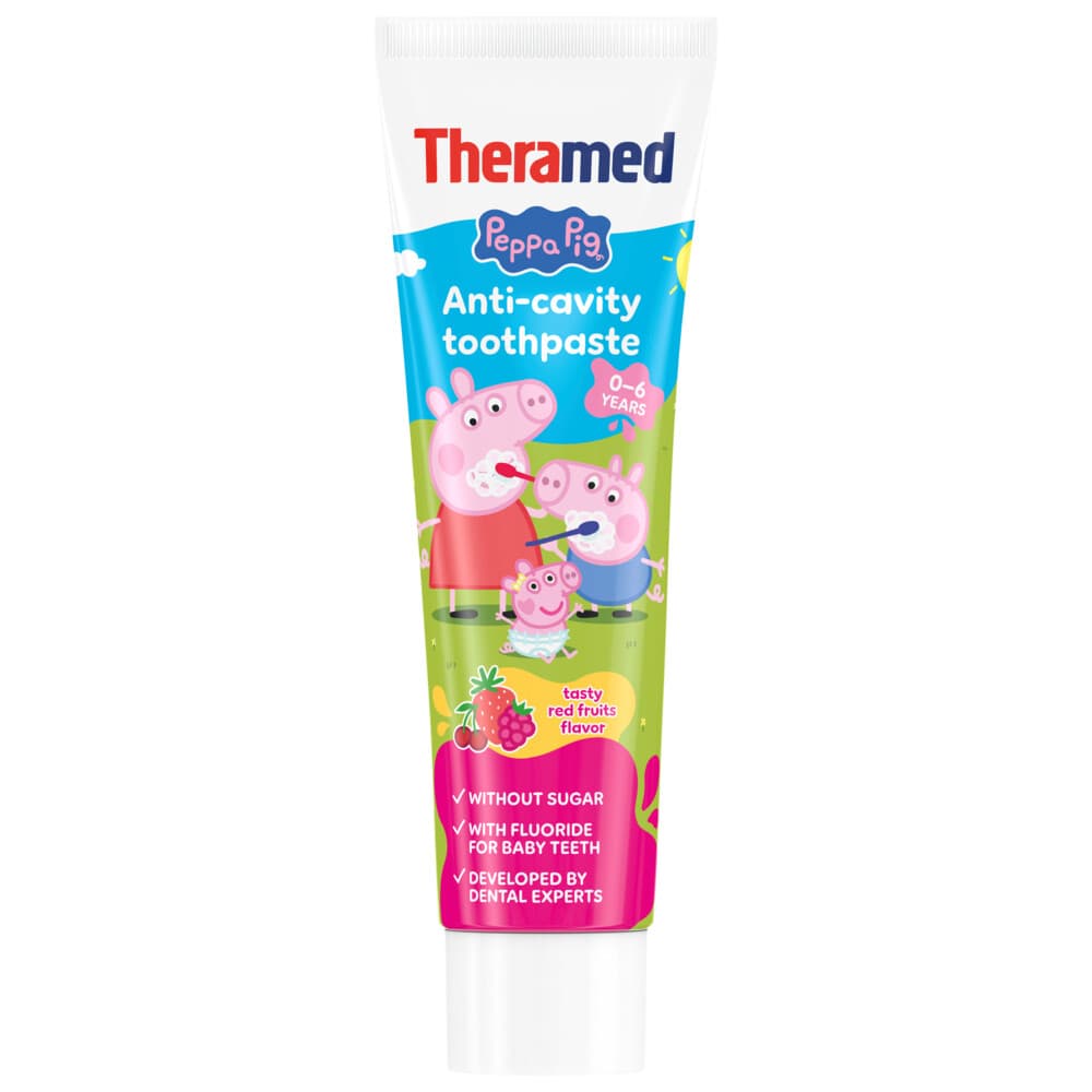 Theramed Tandpasta Junior 0-6 mnd Peppa Pig Rood Fruit 50 ml