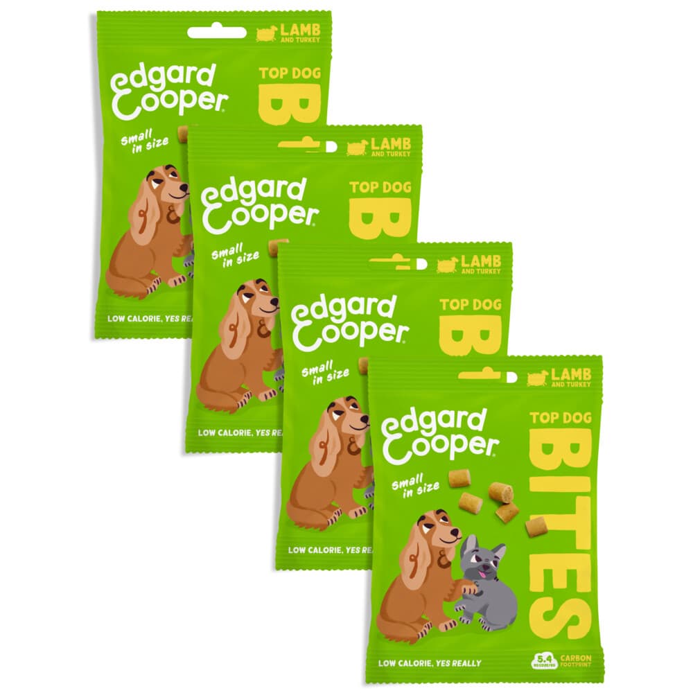 4x Edgard&Cooper Adult Bite S Lam&Kalkoen 50 gr