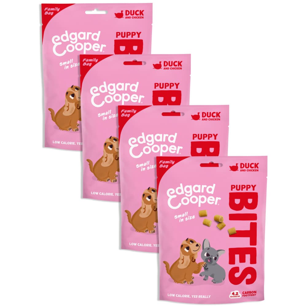 4x Edgard&Cooper Puppy Bite S Eend&Kip 120 gr