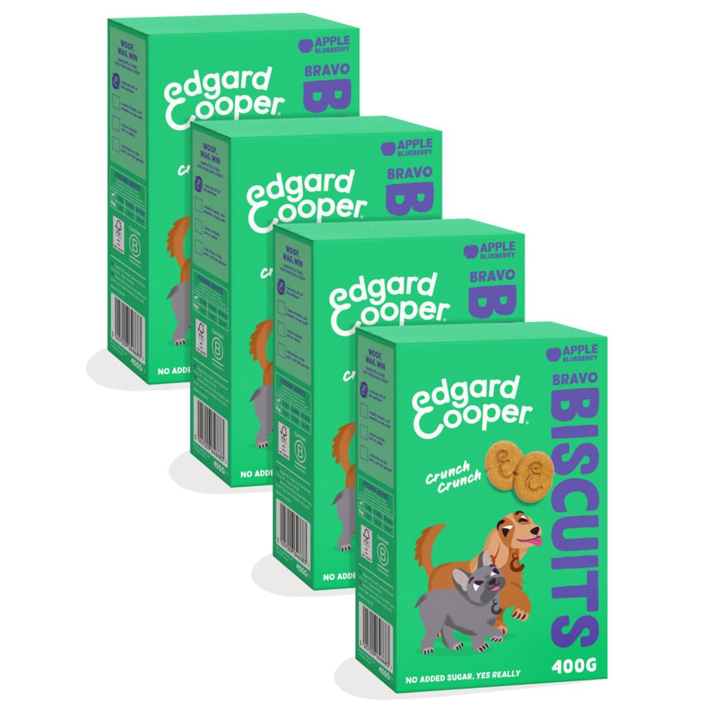 4x Edgard&Cooper Adult Biscuit Appel&Blueberry 400 gr