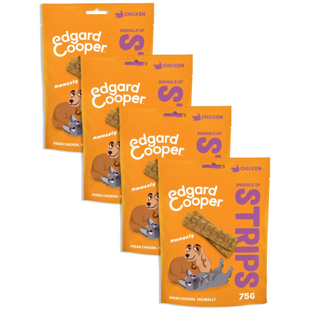 4x Edgard&Cooper Adult Strips Kip 75 gr