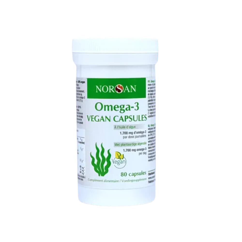2x Norsan Omega 3 Natuurlijke Levertraan Vegan 80 capsules