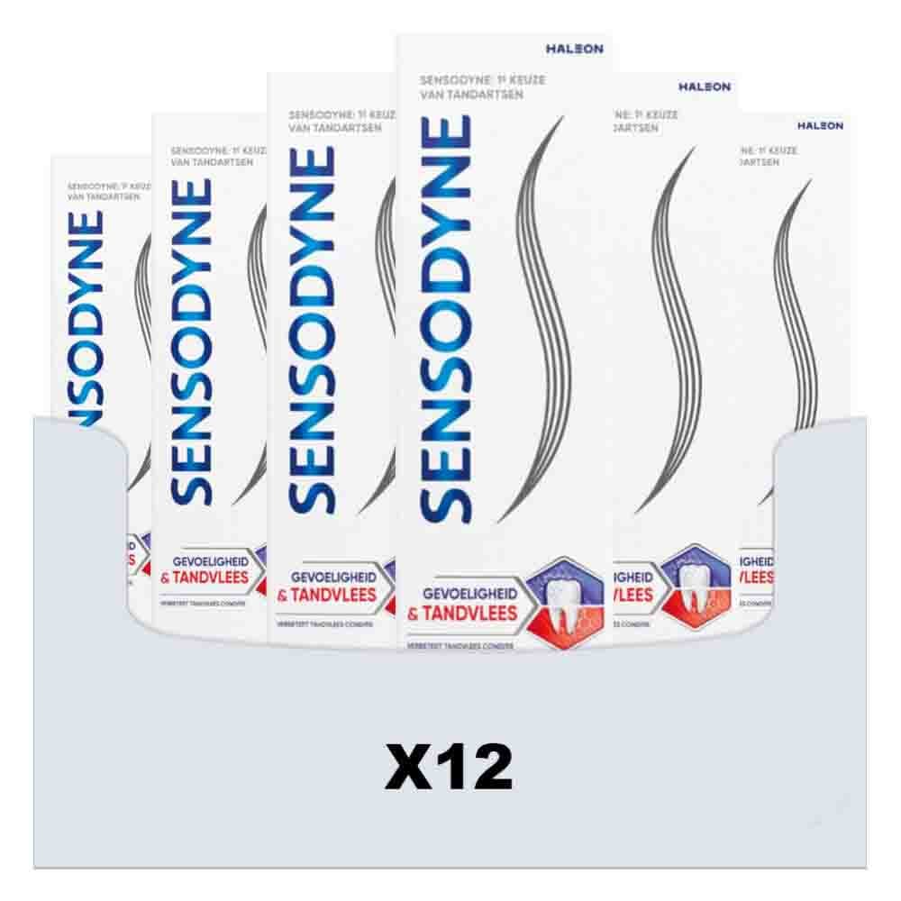 12x Sensodyne Tandpasta Gevoeligheid&Tandvlees Original 75 ml