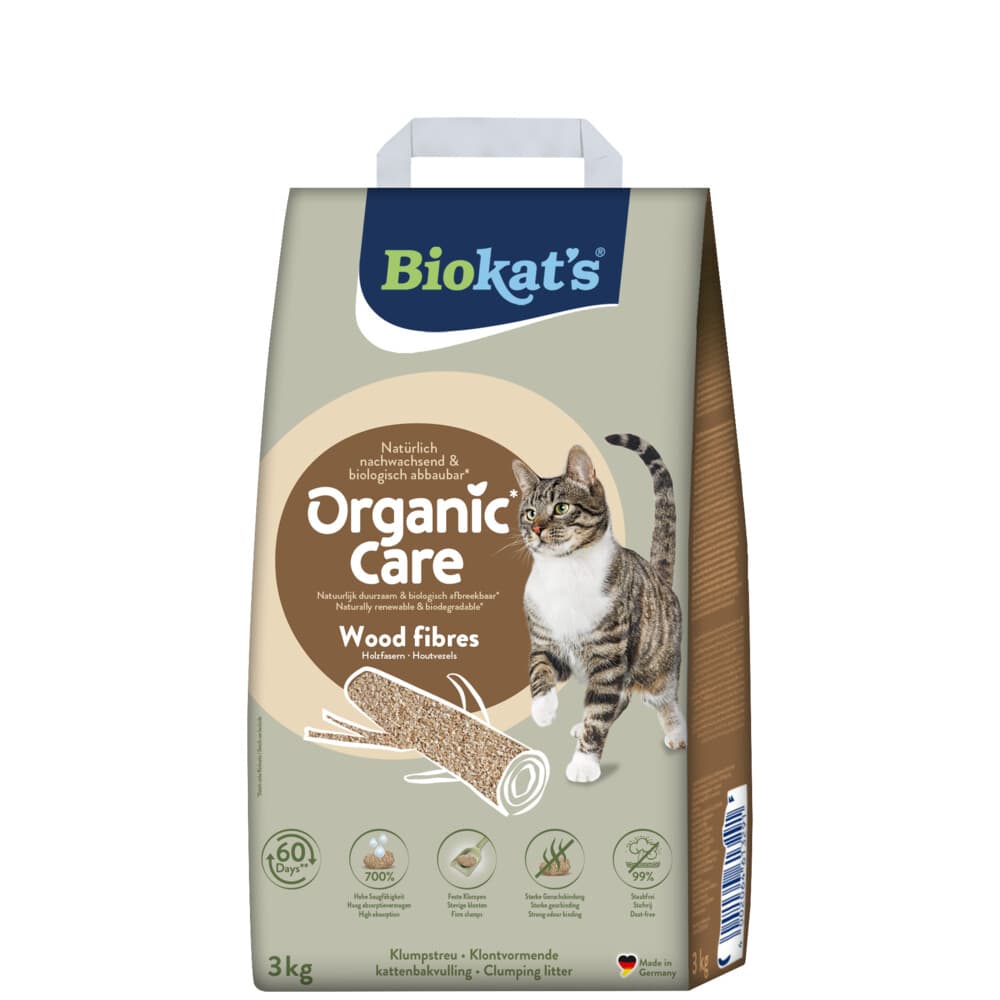 Biokat's Kattenbakvulling Organic Care Wood Fibres 8 liter
