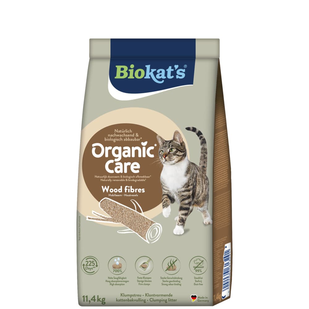 Biokat's Kattenbakvulling Organic Care Wood Fibres 30 liter