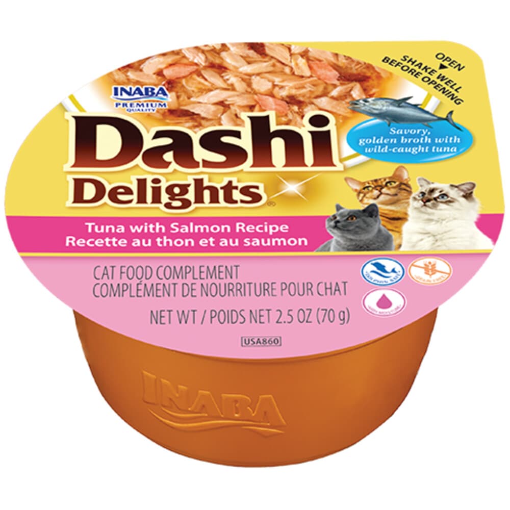 Ciao Kattenvoer Nat Dashi Delights Bouillon Tuna&Salmon 70 gr