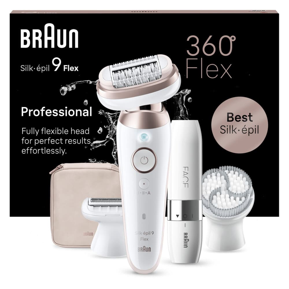 Braun Epilator Silk·épil 9 Flex 9-360 3D Wit/Rose Titan