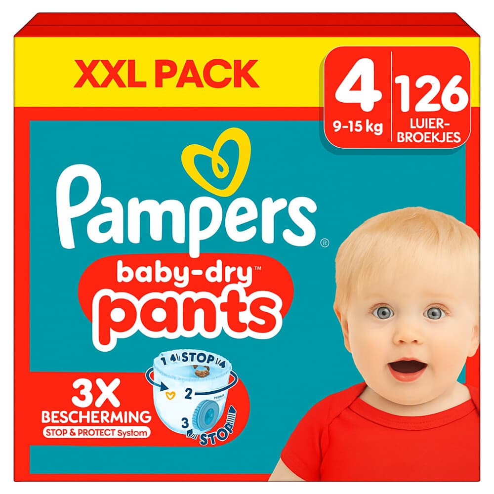 Pampers Baby Dry Pants Maat 4 (9-15 kg) 126 stuks
