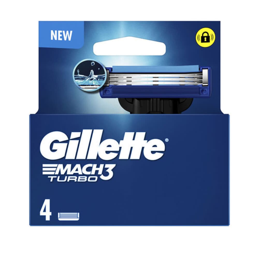 Gillette Scheermesjes Mach 3 Turbo 4 stuks
