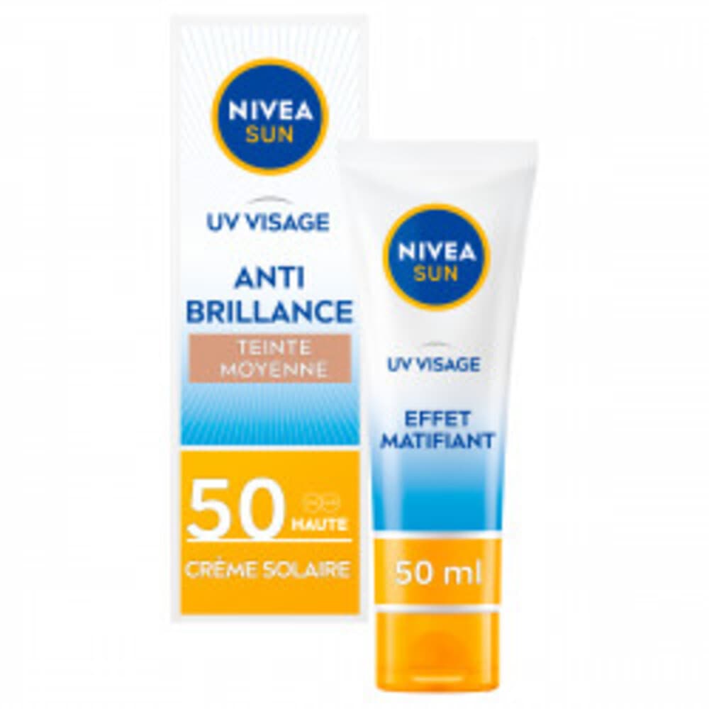 NIVEA Sun Zonnecrème Gezicht Anti-Shine SPF 50 50 ml
