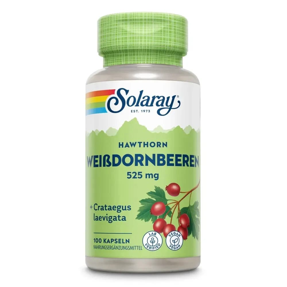 2x Solaray Meidoornbessen 100 capsules