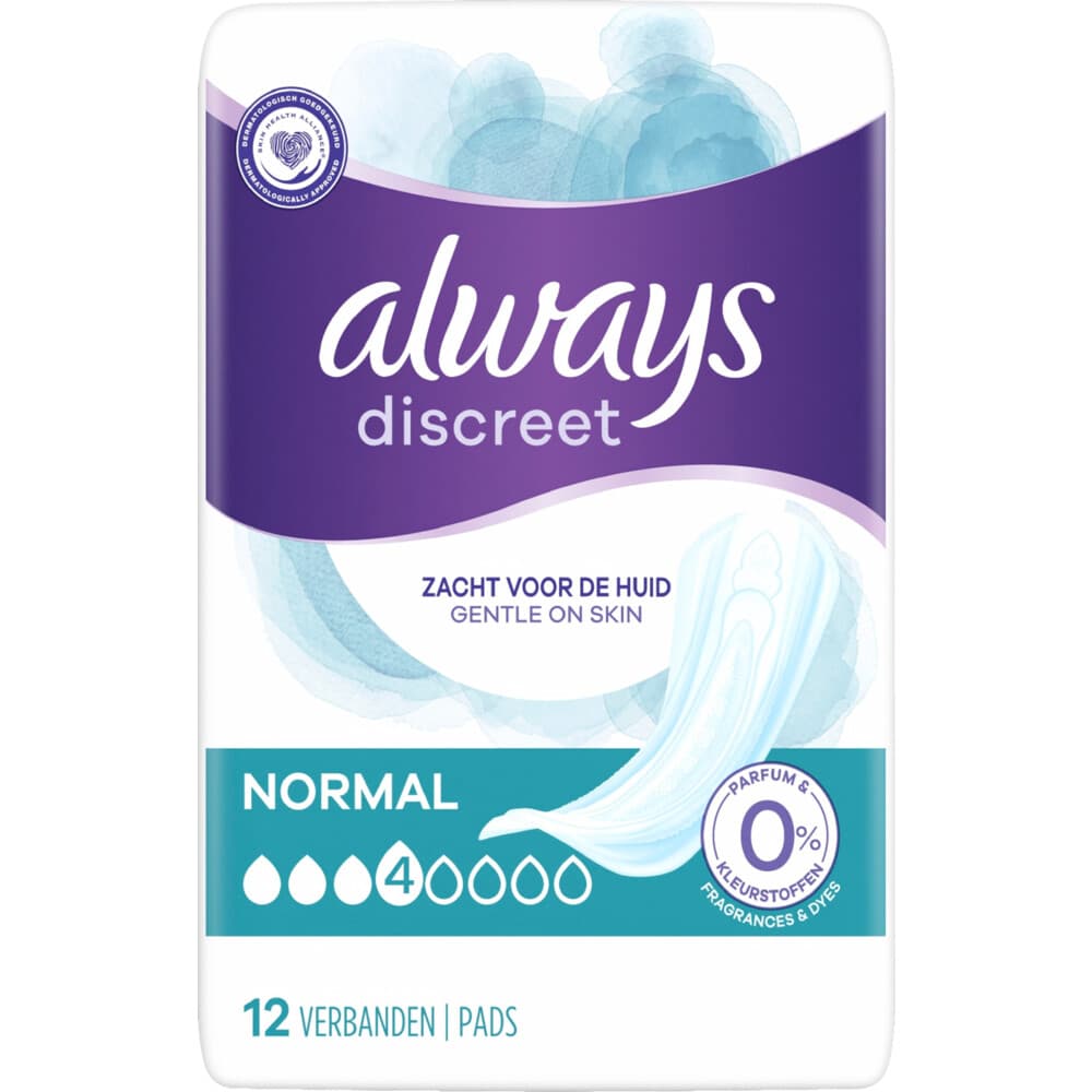 Always Discreet Incontinence Inlegkruisjes Size Normal 12 stuks