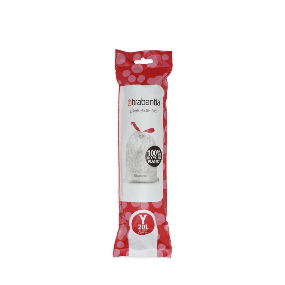 Brabantia PerfectFit Vuilniszak met Trekbandsluiting Code Y 20 Liter 20 zakken