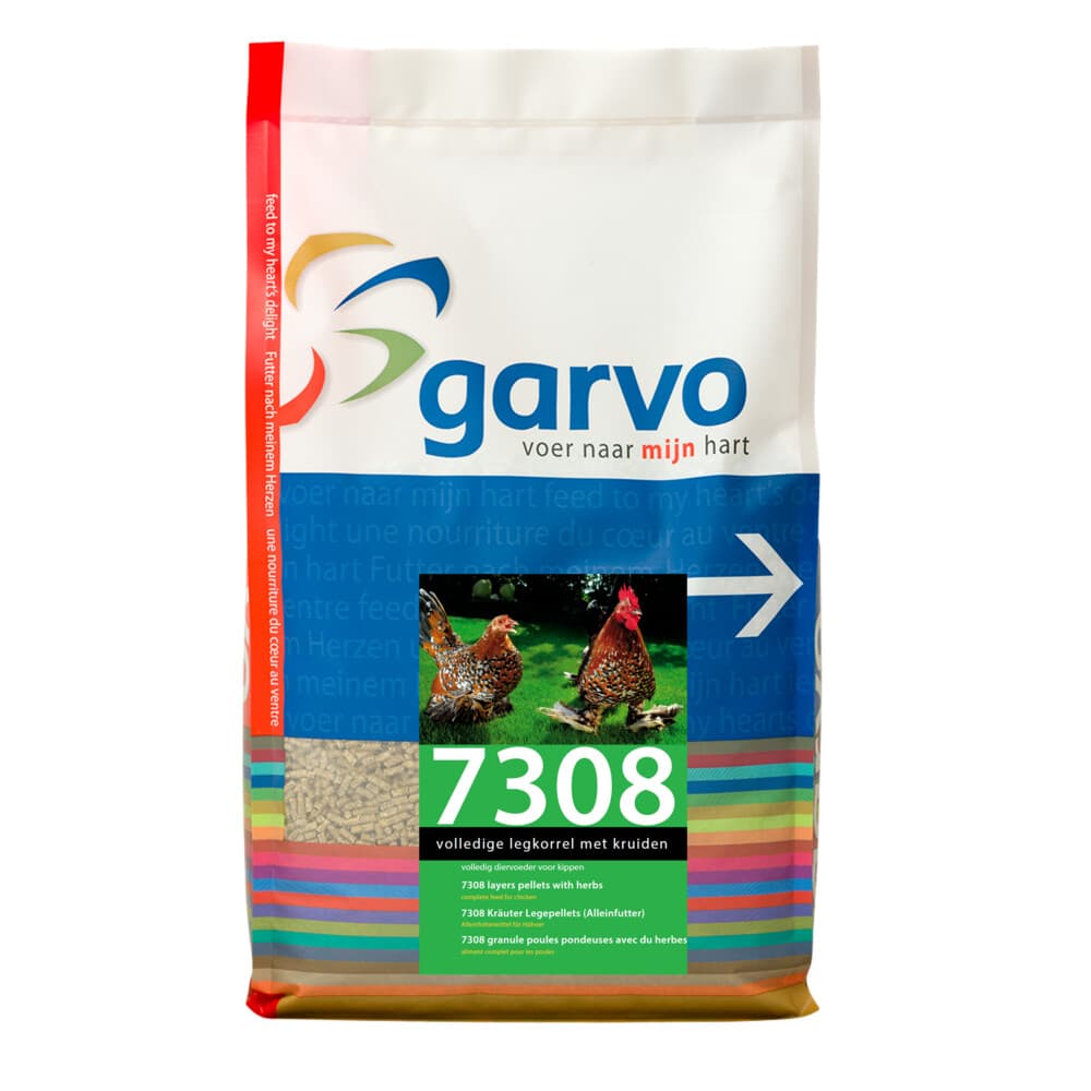 Garvo Kippenvoer Volledige Legkorrel met Kruiden 4 kg