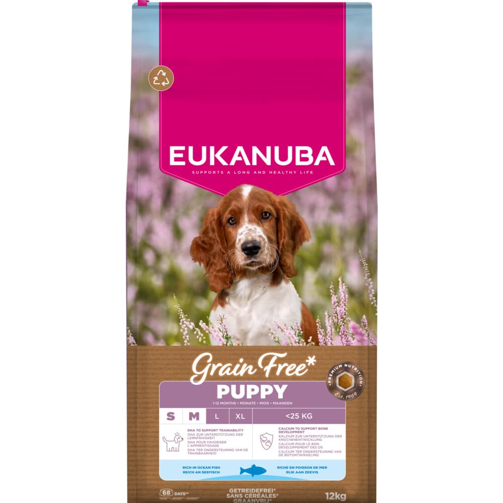 Eukanuba Hondenvoer Droog Grain Free Small/Medium Oceaanvis Puppy 12 kg