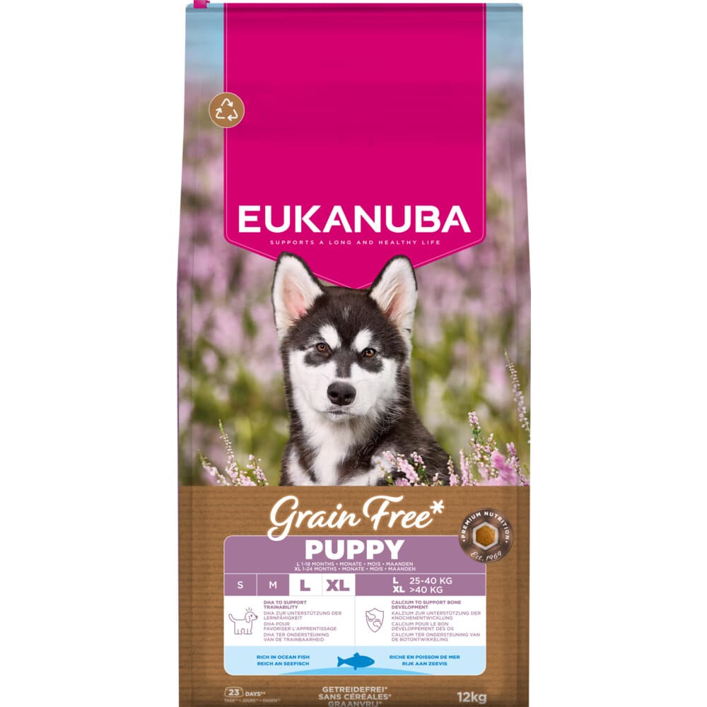 Eukanuba Hondenvoer Droog Grain Free Large Oceaanvis Puppy 12 kg