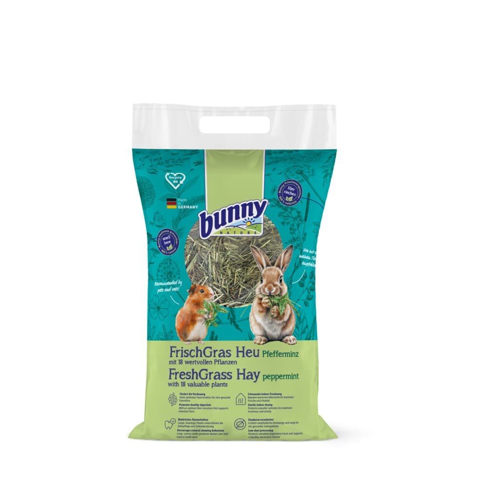 Bunny Nature Knaagdiervoer Vers Gras Hooi Pepermunt 500 gr