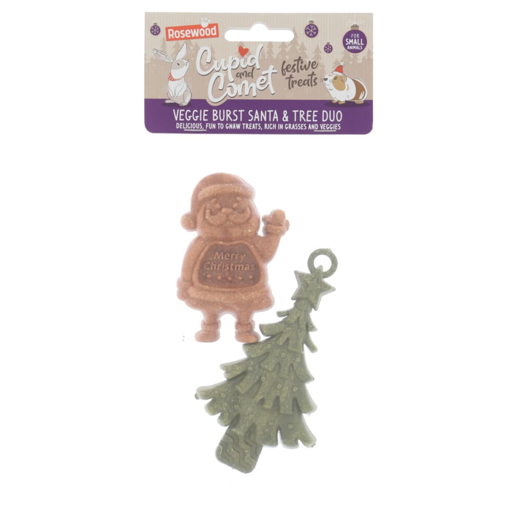 Rosewood Knaagdiersnack Cupid&Comet Santa&Tree Duo Snack 90 gr