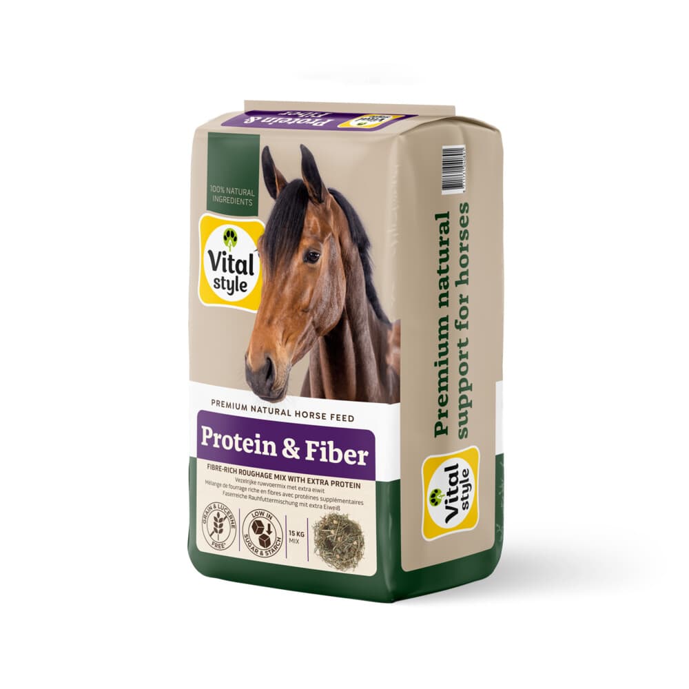 Vitalstyle Paardenvoer Ruwvoermix Protein&Fiber 15 kg