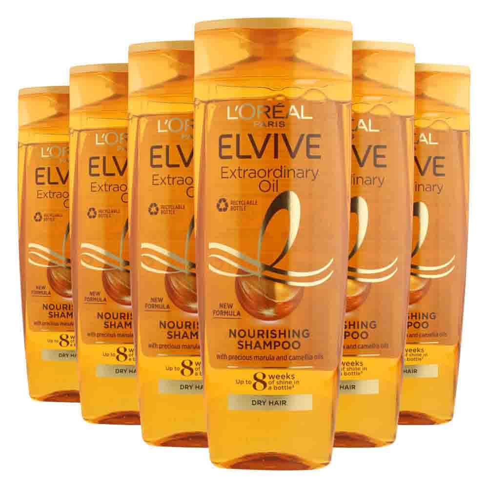 6x L'Oréal Elvive Extraordinary Oil Shampoo 300 ml