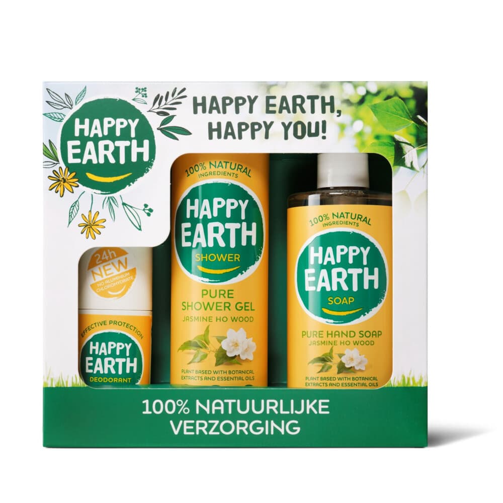 Happy Earth 100% Natuurlijk Giftset Jasmine Ho Wood 3 stuks