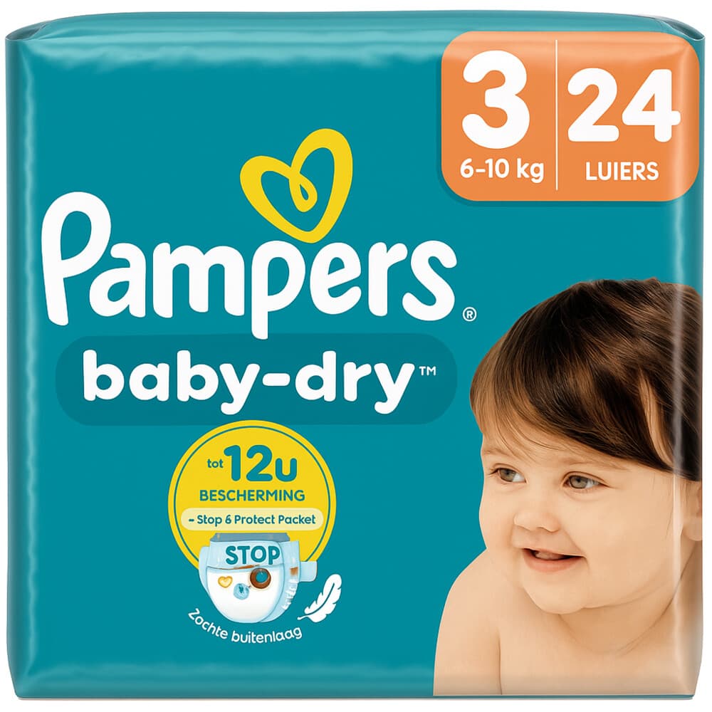 4x Pampers Baby Dry Luiers Maat 3 (6-10 kg) 24 stuks