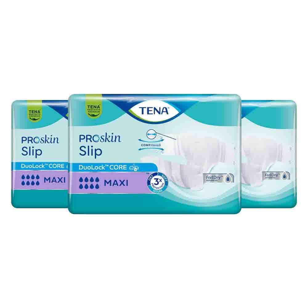 3x TENA Proskin Slip Maxi L 24 stuks