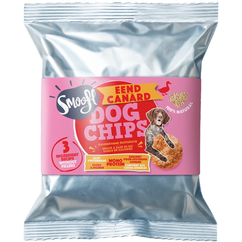 Smoofl Hondensnack Dog Chips Eend 50 gr
