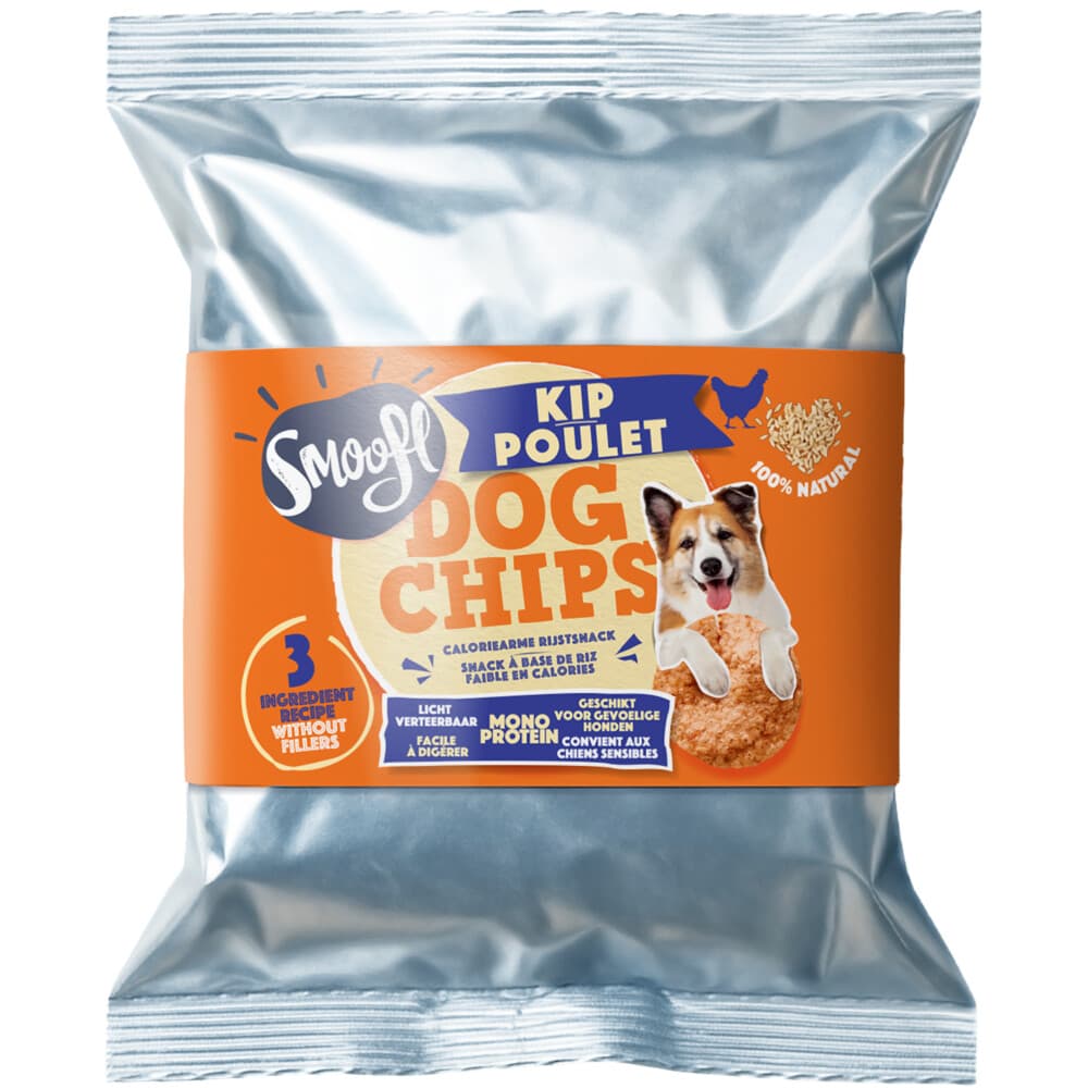 Smoofl Hondensnack Dog Chips Kip 50 gr