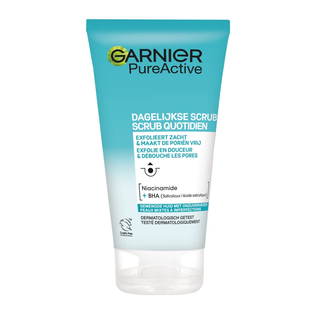 1+1 gratis: Garnier PureActive Dagelijkse Scrub 150 ml