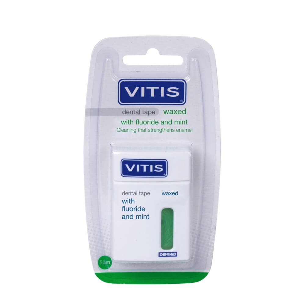 Vitis Waxed Dental Tape Fluoride&Mint 50 meter
